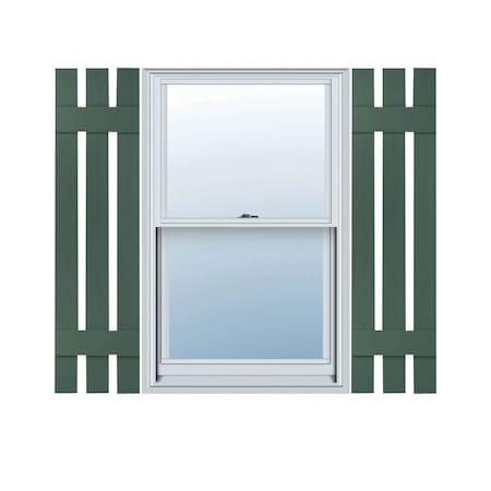 Ekena Millwork 12 in. W x 47 in. H Builders Edge, Three Board Spaced, Board-n-Batten Shutters, 028, Forest Green, PR 070120047028